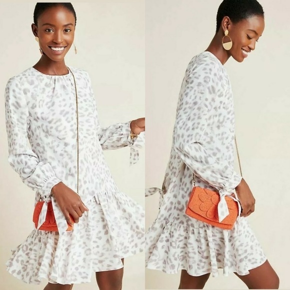 Anthropologie Mare Mare Felix Leopard Print Tunic Dress Extra Small - Picture 1 of 9